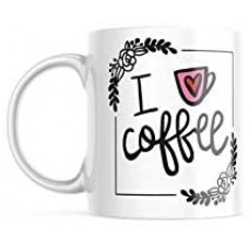 I Love My Coffee Mug， White 11-Ounce Coffee Cup Printed （in The USA Coffee Mug ）